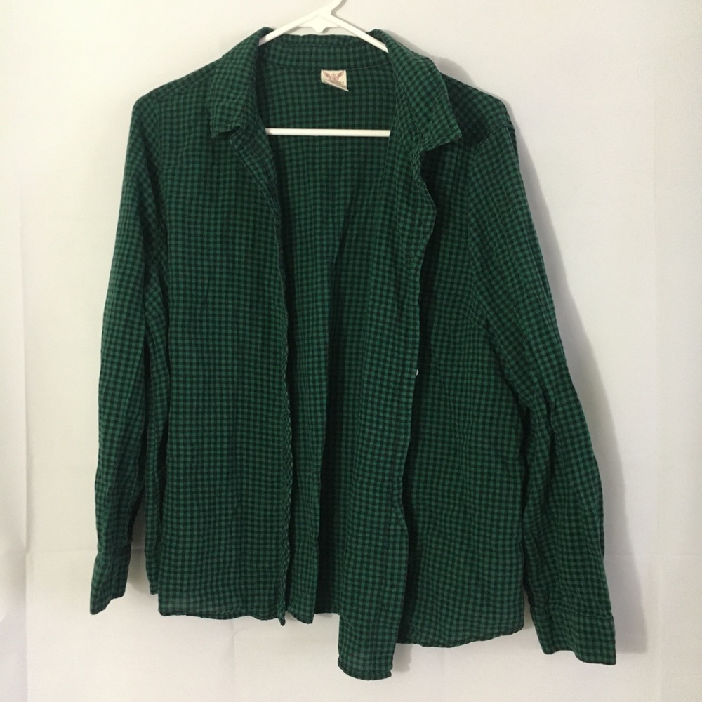 Unisex Plaid Button Up